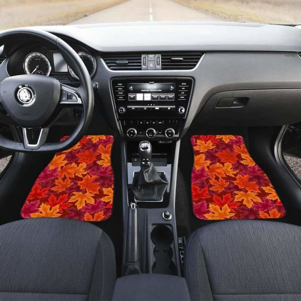 Autumn Maple Leaf Pattern Front And Back Car Mats 174914 - YourCarButBetter
