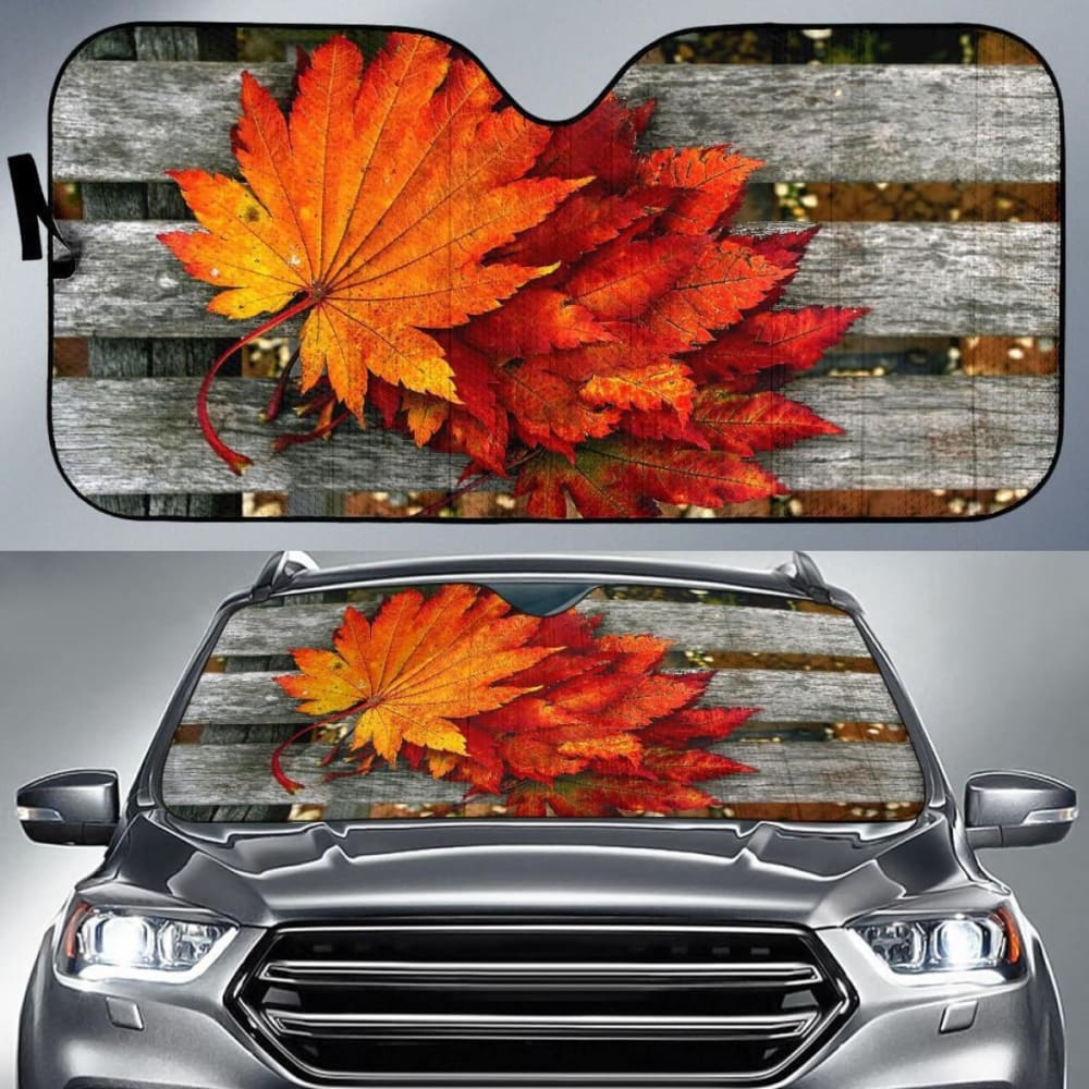Autumn Red Car Sun Shade 182102 - YourCarButBetter