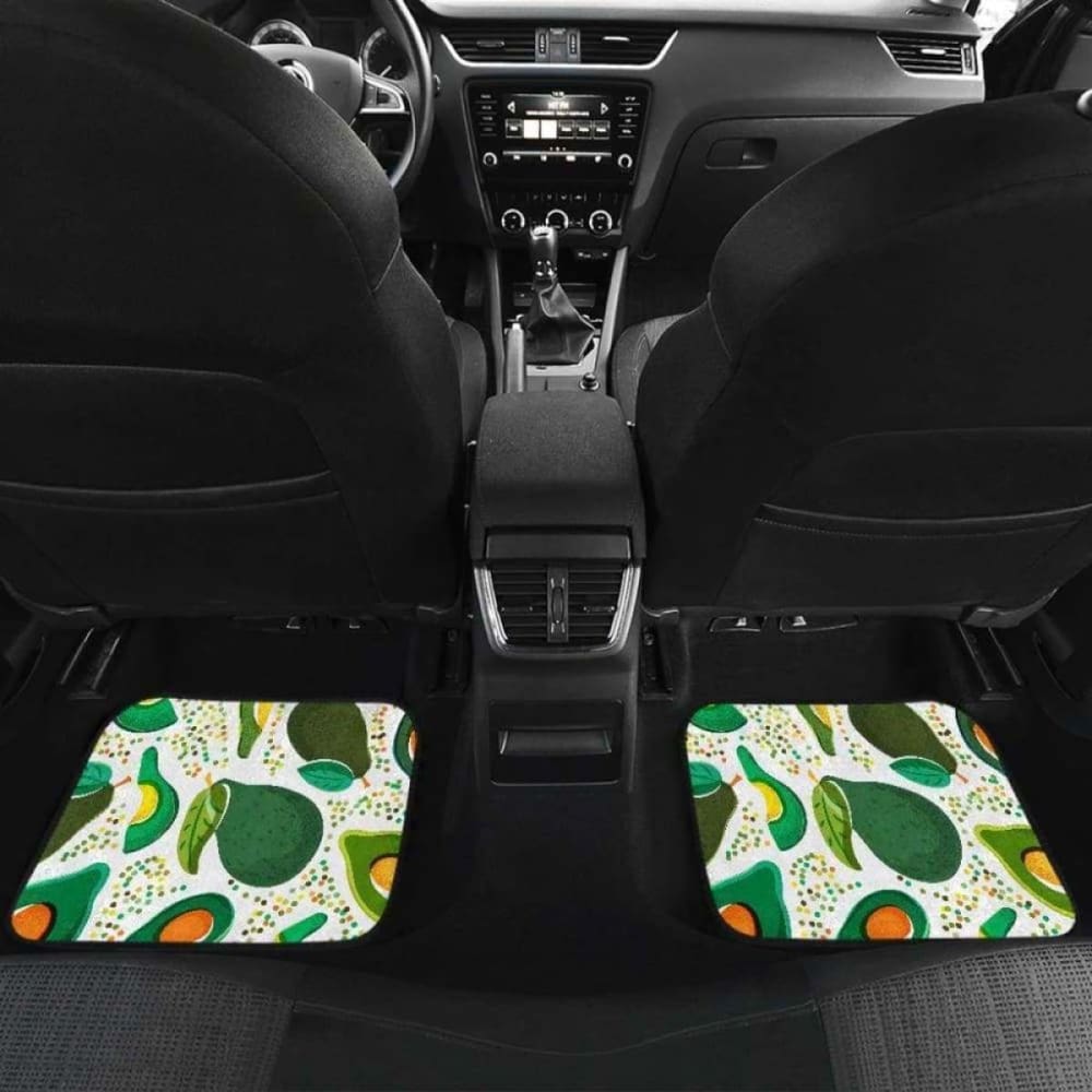 Avocado Design Pattern Front And Back Car Mats 174914 - YourCarButBetter
