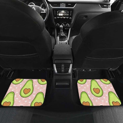 Avocado Heart Pink Background Front And Back Car Mats 174914 - YourCarButBetter