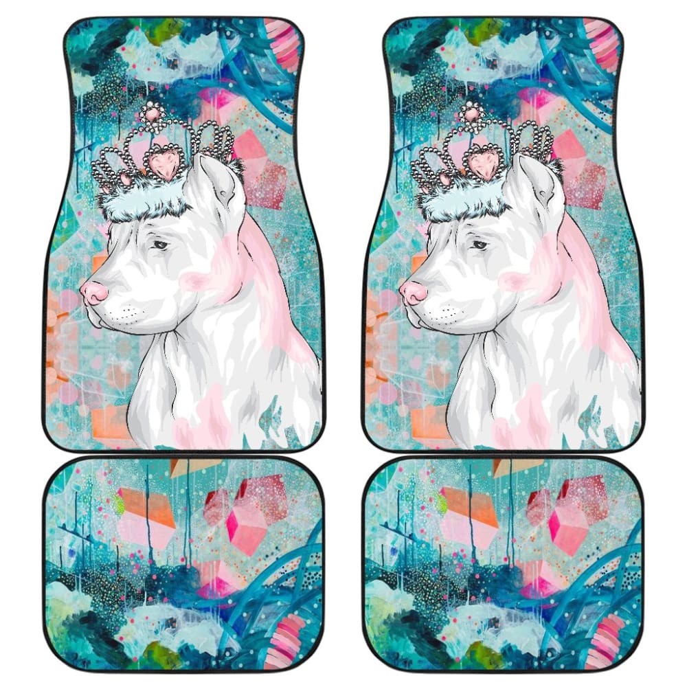 Awesome Gifts for Pitbull Lovers Royal Crown Pitbull Car Floor Mats 212501 - YourCarButBetter