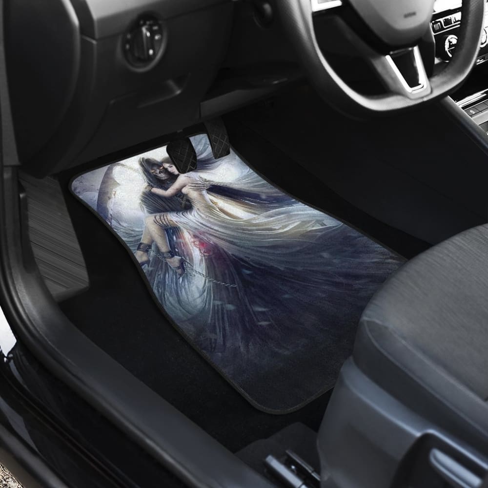 Awesome Gothic Grim Reaper Skull And Girl Car Floor Mats 210603 - YourCarButBetter