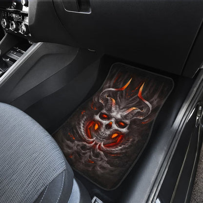 Awsome Skull Burning Car Mats 103131 - YourCarButBetter