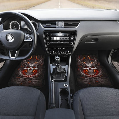 Awsome Skull Burning Car Mats 103131 - YourCarButBetter