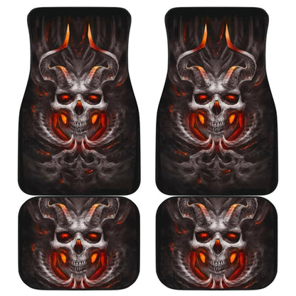Awsome Skull Burning Car Mats 103131 - YourCarButBetter