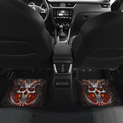 Awsome Skull Burning Car Mats 103131 - YourCarButBetter