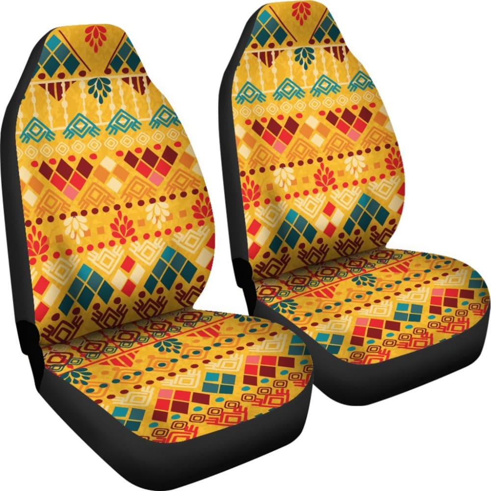 Aztec Colorful Orange Car Seat Covers 174510 - YourCarButBetter