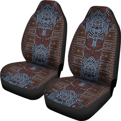 Aztec Elephant Brown Blue Car Seat Covers 101819 - YourCarButBetter