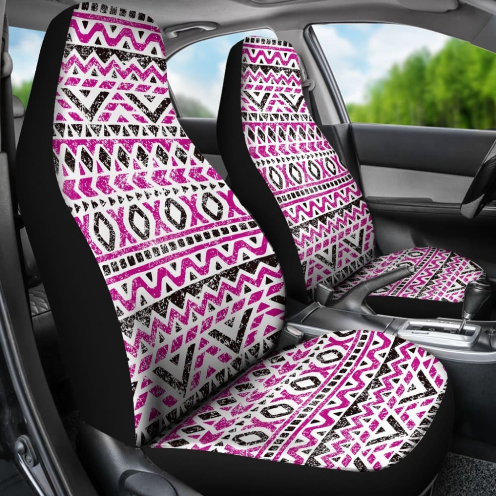 Aztec Hot Pink And Black Car Seat Covers 174510 - YourCarButBetter