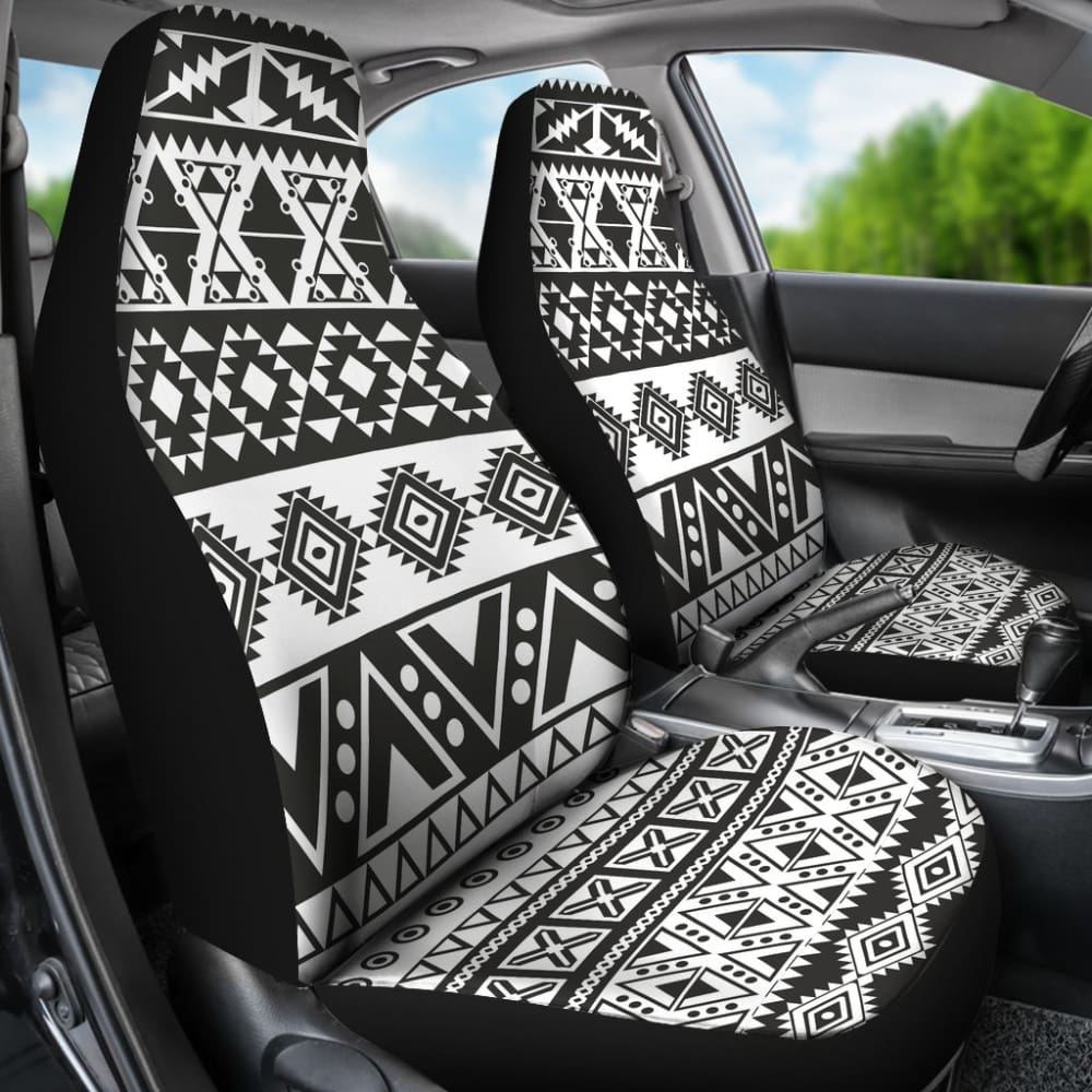 Aztec Pattern Black And White Car Seat Cover 174510 - YourCarButBetter
