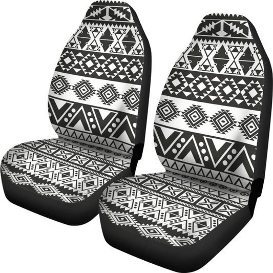 Aztec Pattern Black And White Car Seat Cover 174510 - YourCarButBetter