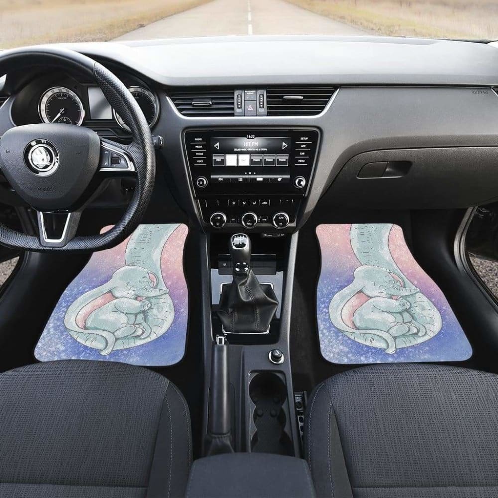 Baby Elephant Front And Back Car Mats 101819 - YourCarButBetter