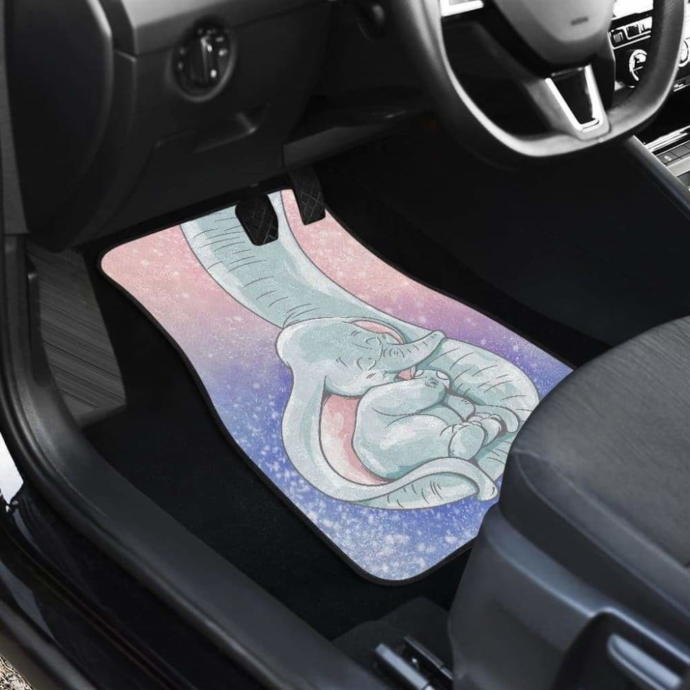 Baby Elephant Front And Back Car Mats 101819 - YourCarButBetter