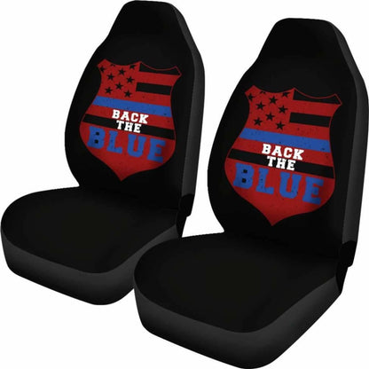 Back The Blue Police Usa Car Seat Covers - YourCarButBetter