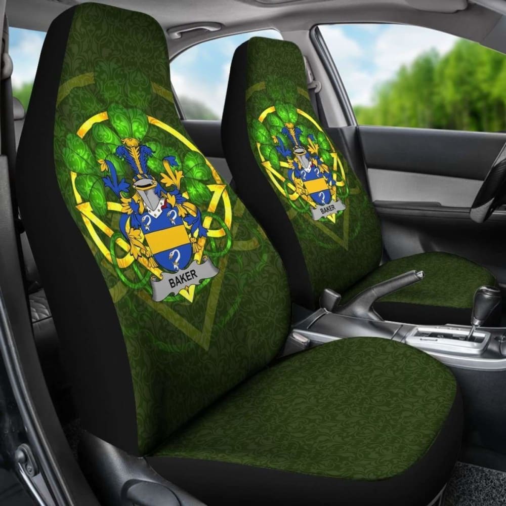 Baker Ireland Car Seat Cover Celtic Shamrock (Set Of Two) 154230 - YourCarButBetter