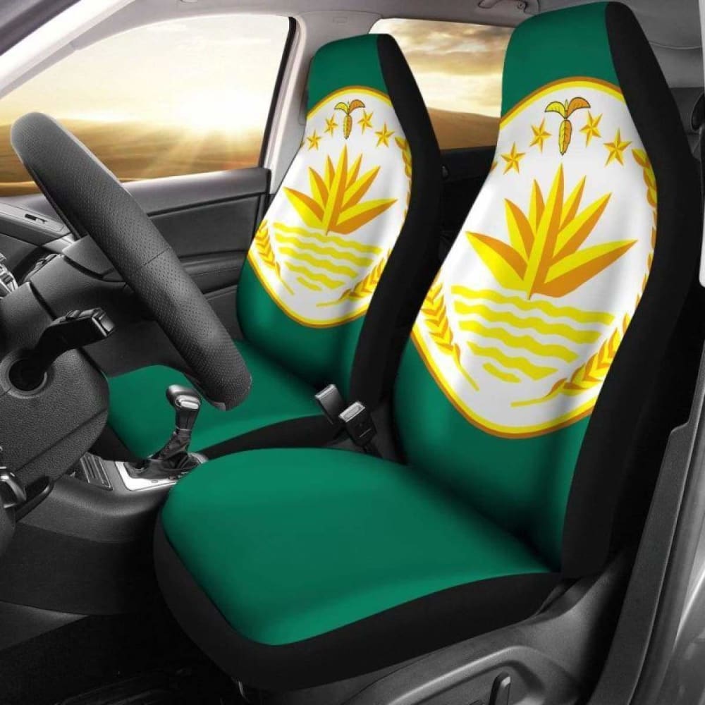 Bangladesh Coat Of Arms Car Seat Covers 105905 - YourCarButBetter