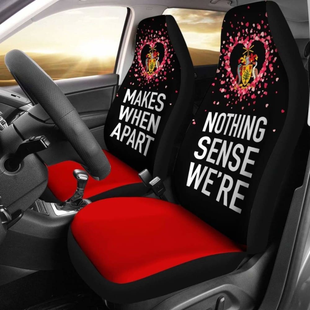 Barbados Car Seat Covers Couple Valentine Nothing Make Sense (Set Of Two) 221205 - YourCarButBetter