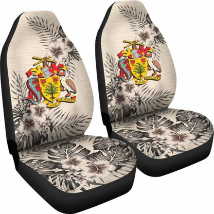 Barbados Car Seat Covers The Beige Hibiscus (Set Of Two) 7 232125 - YourCarButBetter