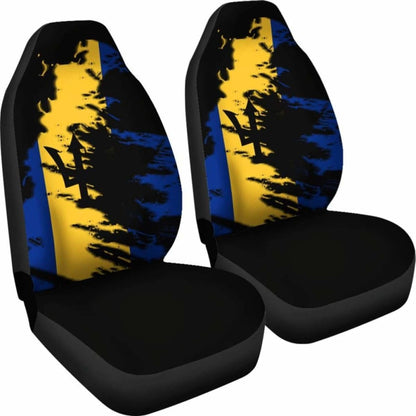 Barbados Flag Painting Car Seat Cover 4 221205 - YourCarButBetter