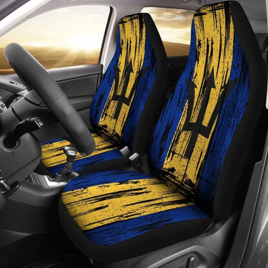 Barbados Grunge Flag Car Seat Cover 1 232125 - YourCarButBetter