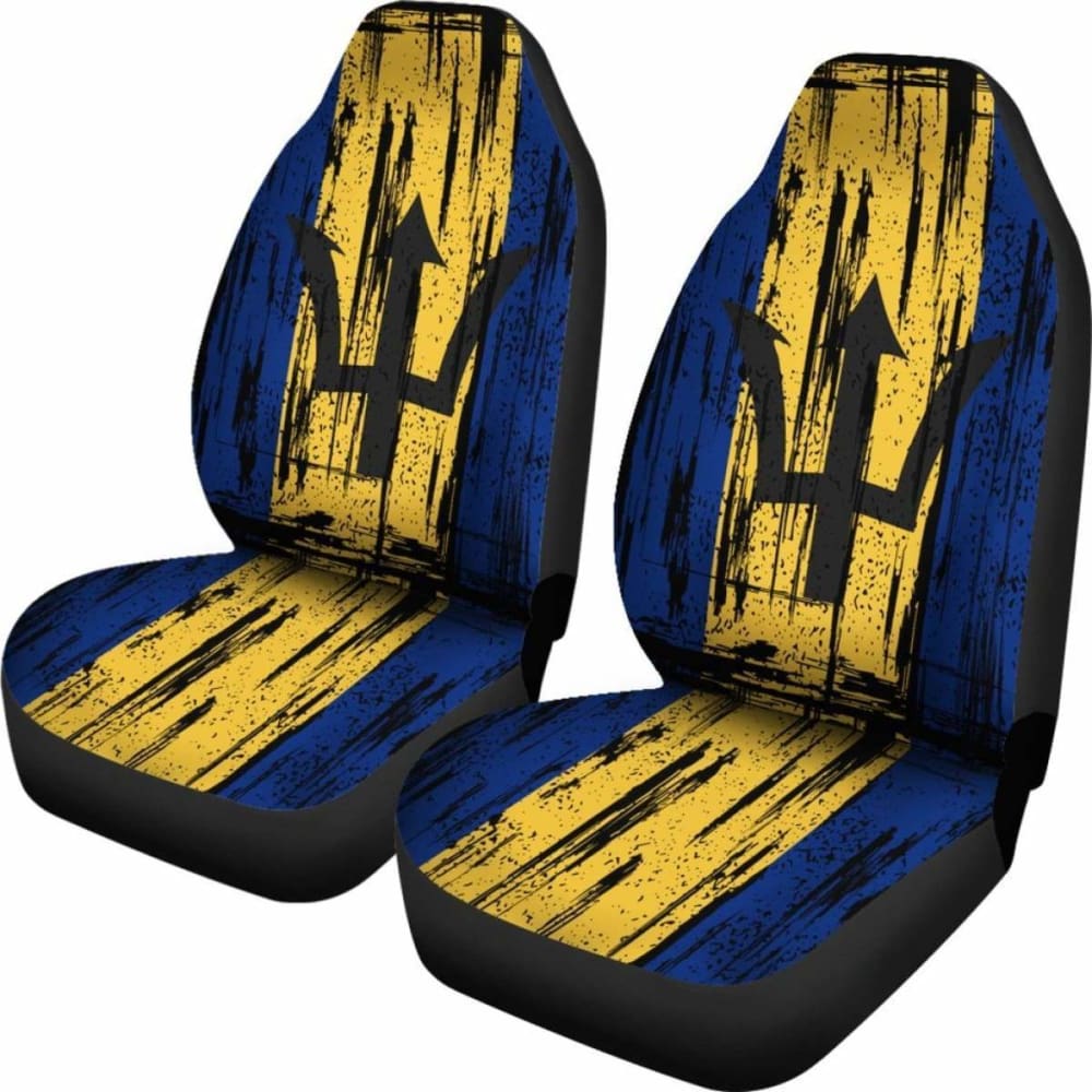 Barbados Grunge Flag Car Seat Cover 1 232125 - YourCarButBetter