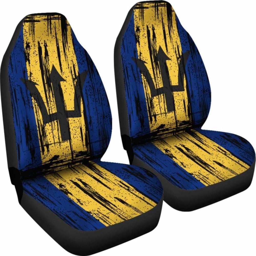 Barbados Grunge Flag Car Seat Cover 1 232125 - YourCarButBetter