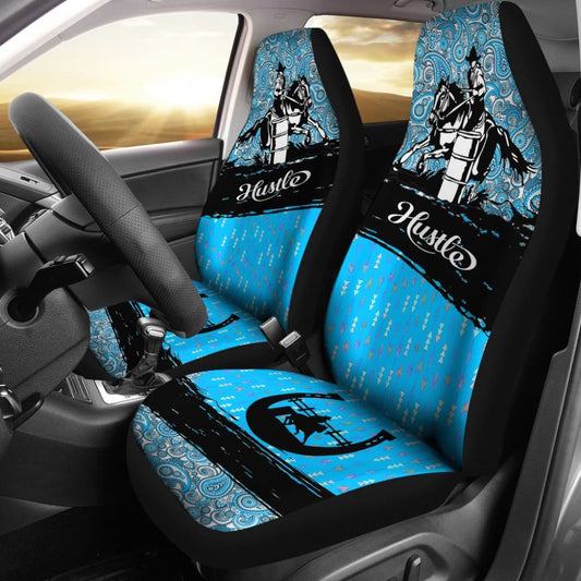 Barrel Racer Blue Horse Lover Car Seat Covers 184610 - YourCarButBetter