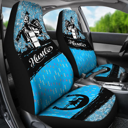 Barrel Racer Blue Horse Lover Car Seat Covers 184610 - YourCarButBetter