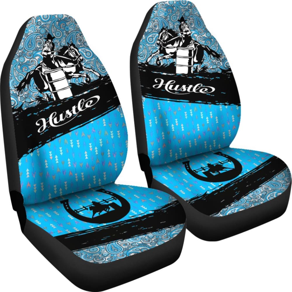 Barrel Racer Blue Horse Lover Car Seat Covers 184610 - YourCarButBetter