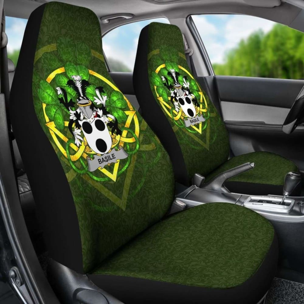 Basile Ireland Car Seat Cover Celtic Shamrock (Set Of Two) 154230 - YourCarButBetter