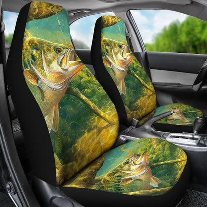 Bass Fish And Bait Car Seat Covers 182417 - YourCarButBetter