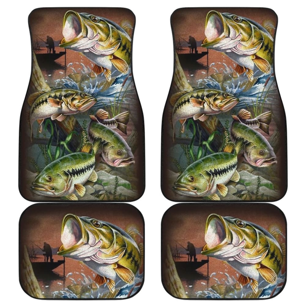 Bass Fishing Amazing Gift Ideas Car Floor Mats 210807 - YourCarButBetter