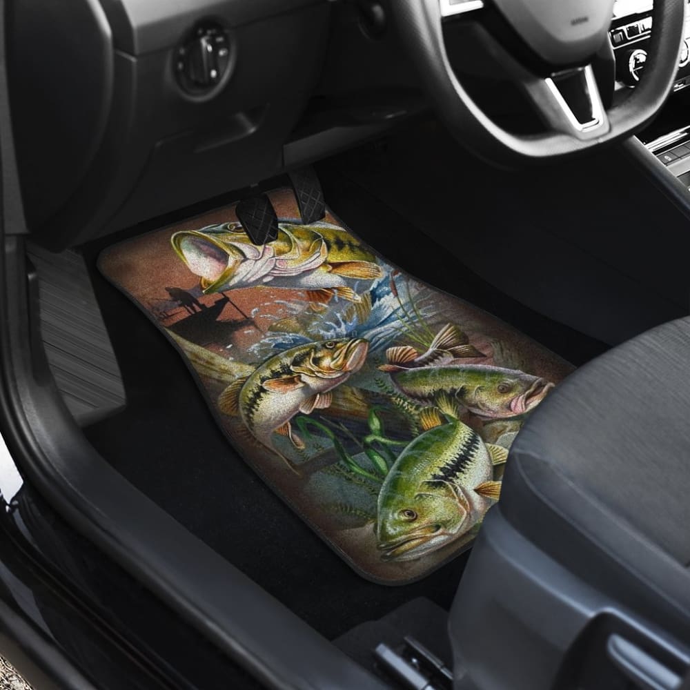 Bass Fishing Amazing Gift Ideas Car Floor Mats 210807 - YourCarButBetter