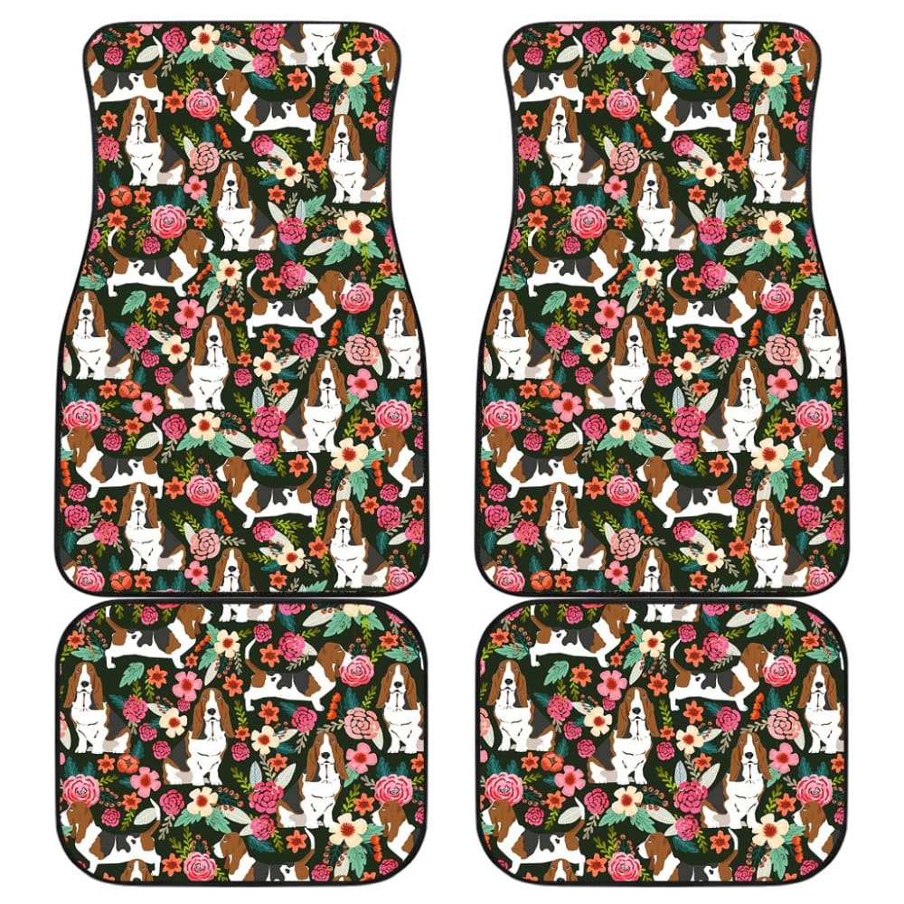 Basset Hound Dog Funny Gift Ideas Car Floor Mats 210402 - YourCarButBetter