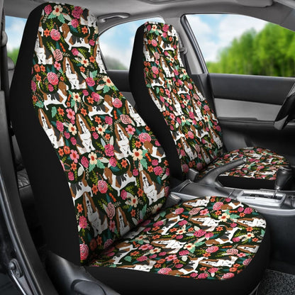 Basset Hound Dog Funny Gift Ideas Car Seat Covers 210402 - YourCarButBetter