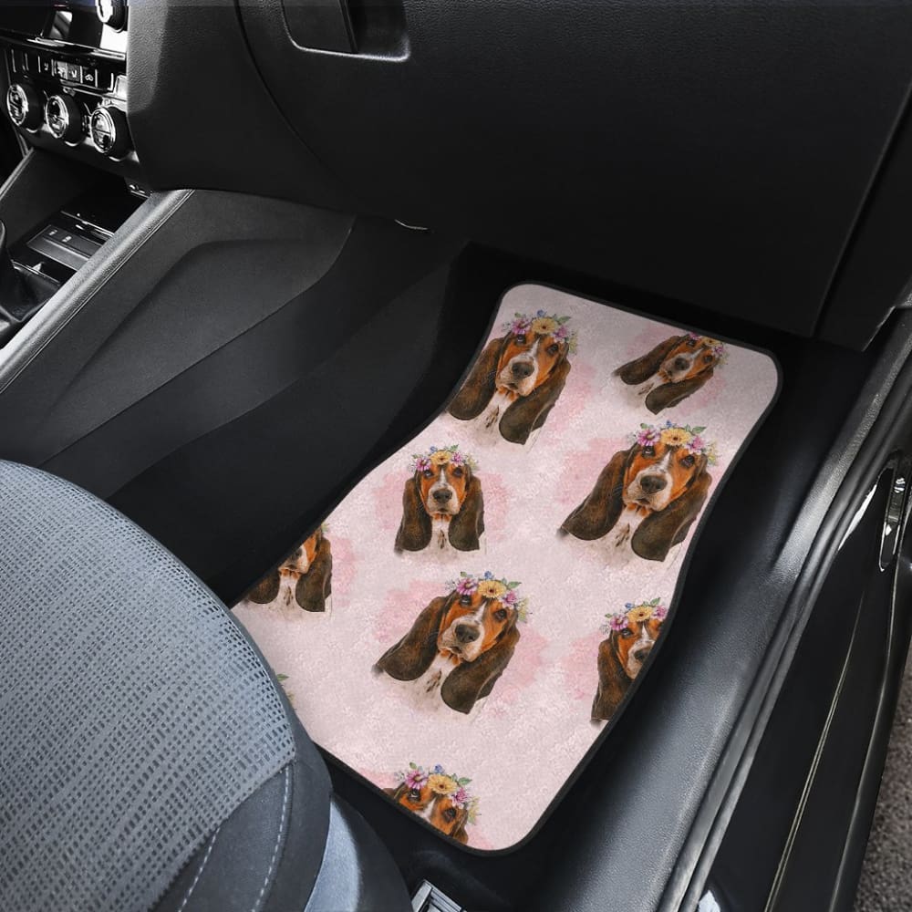 Basset Hound Dog Print Car Floor Mats 210402 - YourCarButBetter