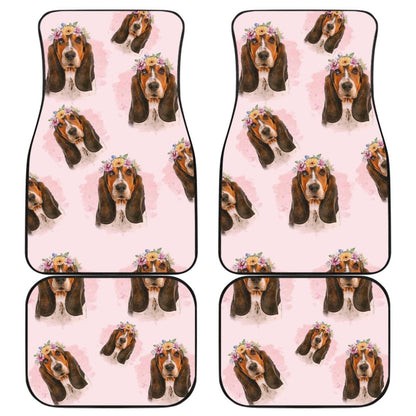 Basset Hound Dog Print Car Floor Mats 210402 - YourCarButBetter