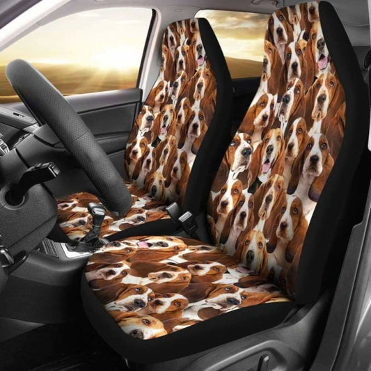 Basset Hound Full Face Car Seat Covers 200410