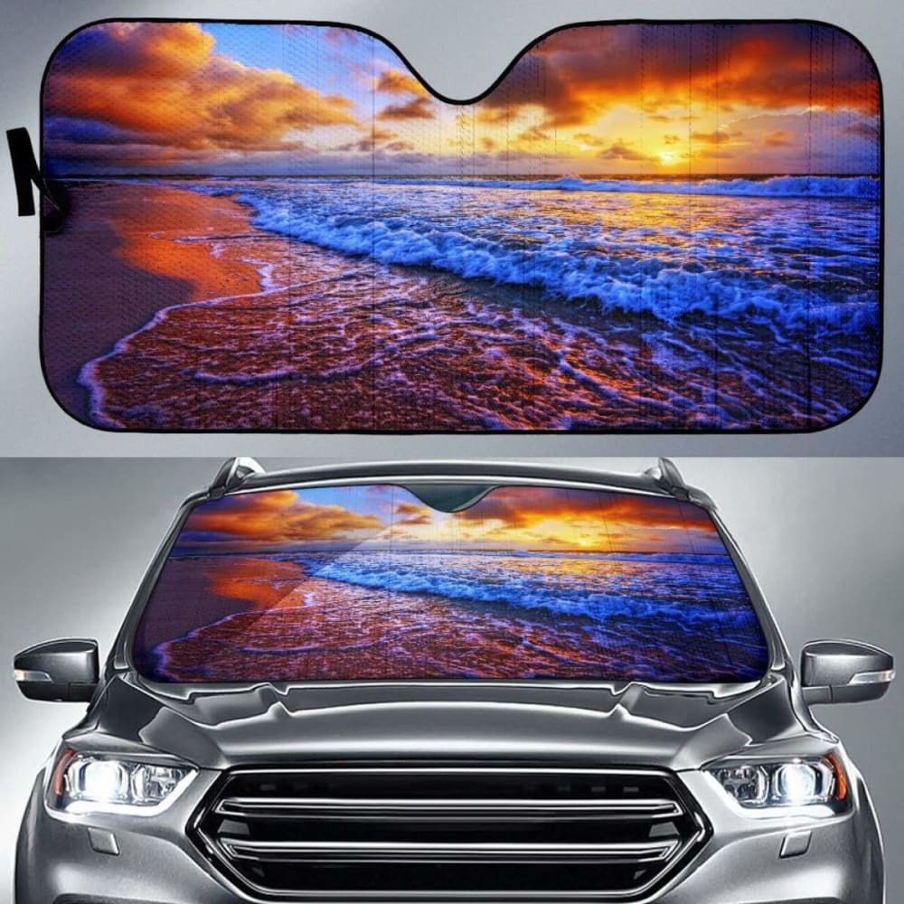 Beach Sand Sky Sunset Evening Sun Shade Amazing Best Gift Ideas 102507 - YourCarButBetter