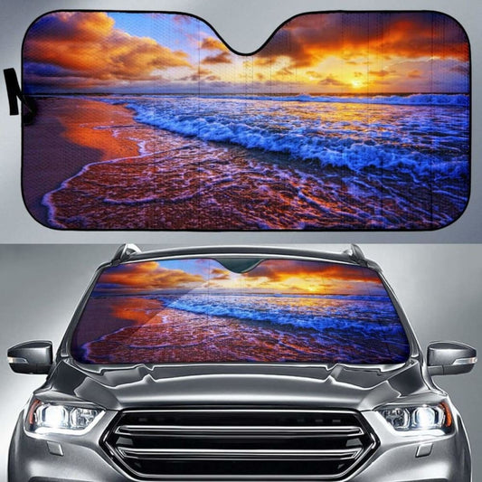 Beach Sand Sky Sunset Evening Sun Shade Amazing Best Gift Ideas 102507 - YourCarButBetter