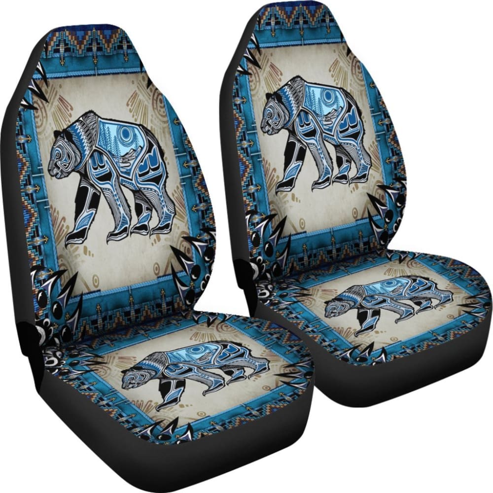 Bear Symbol Native Car Seat Cover 093223 - YourCarButBetter
