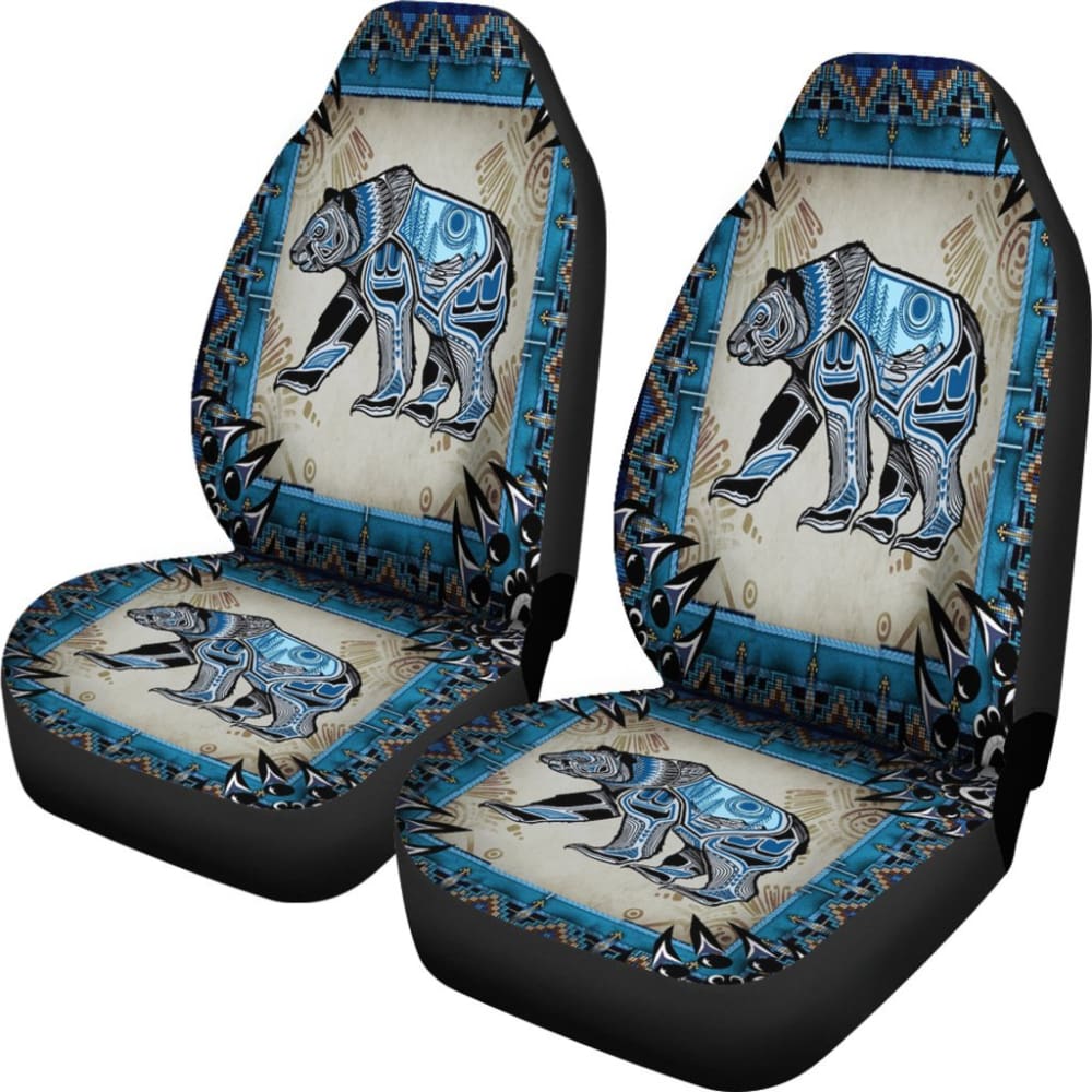 Bear Symbol Native Car Seat Cover 093223 - YourCarButBetter