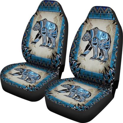 Bear Symbol Native Car Seat Cover 093223 - YourCarButBetter