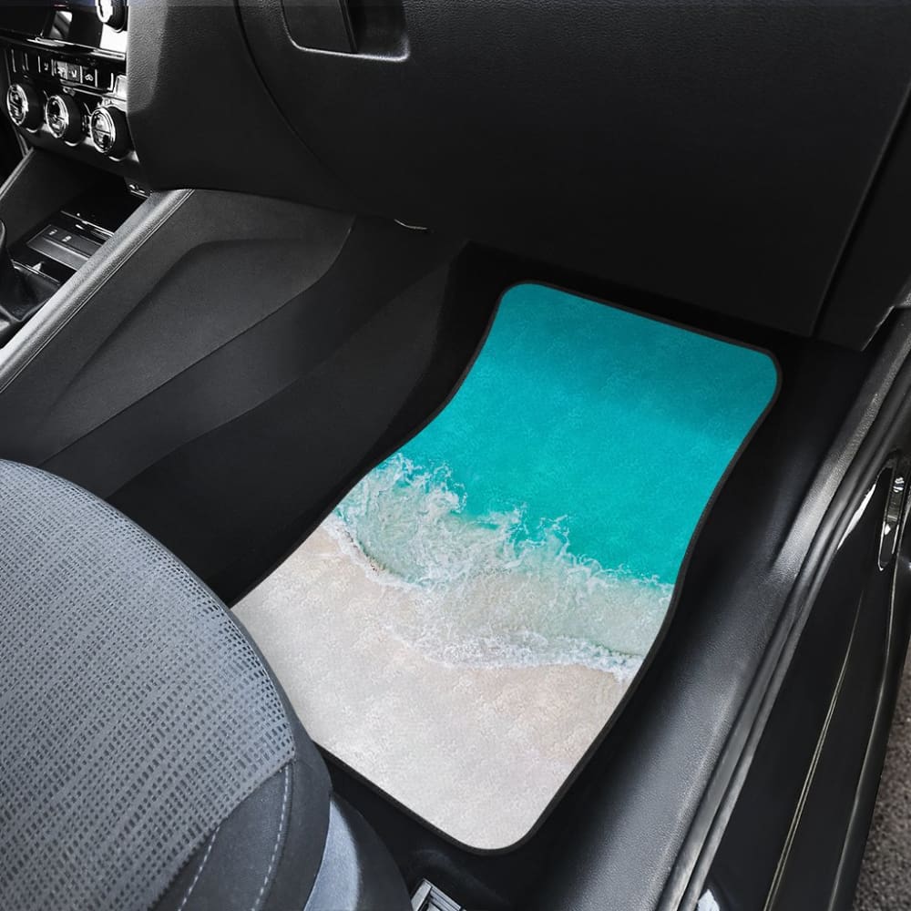 Beautiful Beach Car Floor Mats With Sand And Waves 211305 - YourCarButBetter