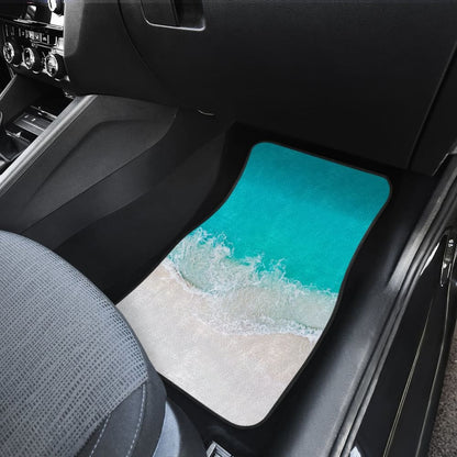Beautiful Beach Car Floor Mats With Sand And Waves 211305 - YourCarButBetter