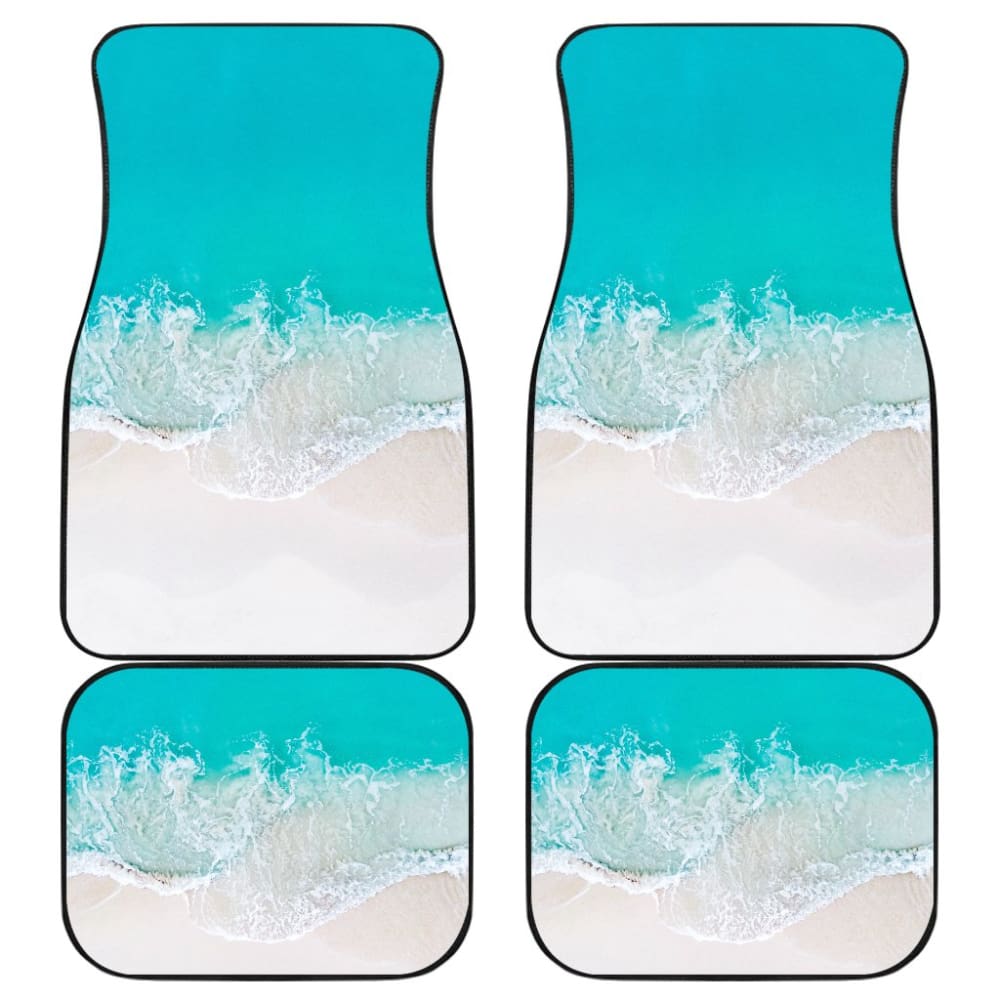 Beautiful Beach Car Floor Mats With Sand And Waves 211305 - YourCarButBetter