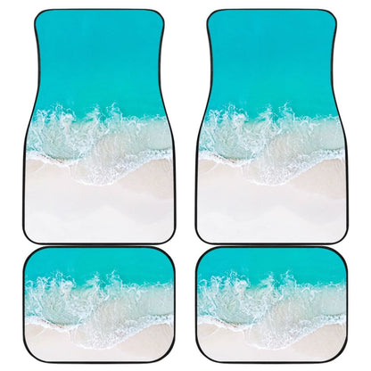Beautiful Beach Car Floor Mats With Sand And Waves 211305 - YourCarButBetter