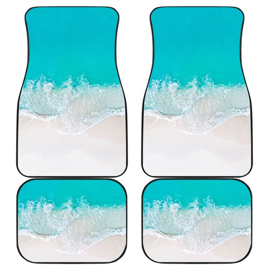 Beautiful Beach Car Floor Mats With Sand And Waves 211305 - YourCarButBetter