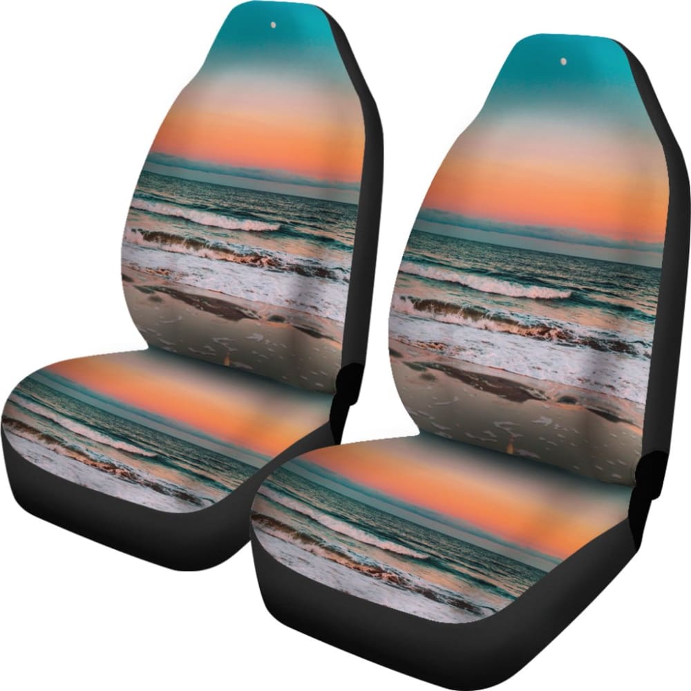 Beautiful Beach Car Seat Covers In Sunset Moments 211305 - YourCarButBetter