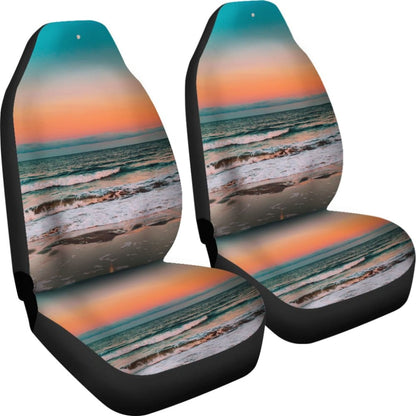 Beautiful Beach Car Seat Covers In Sunset Moments 211305 - YourCarButBetter